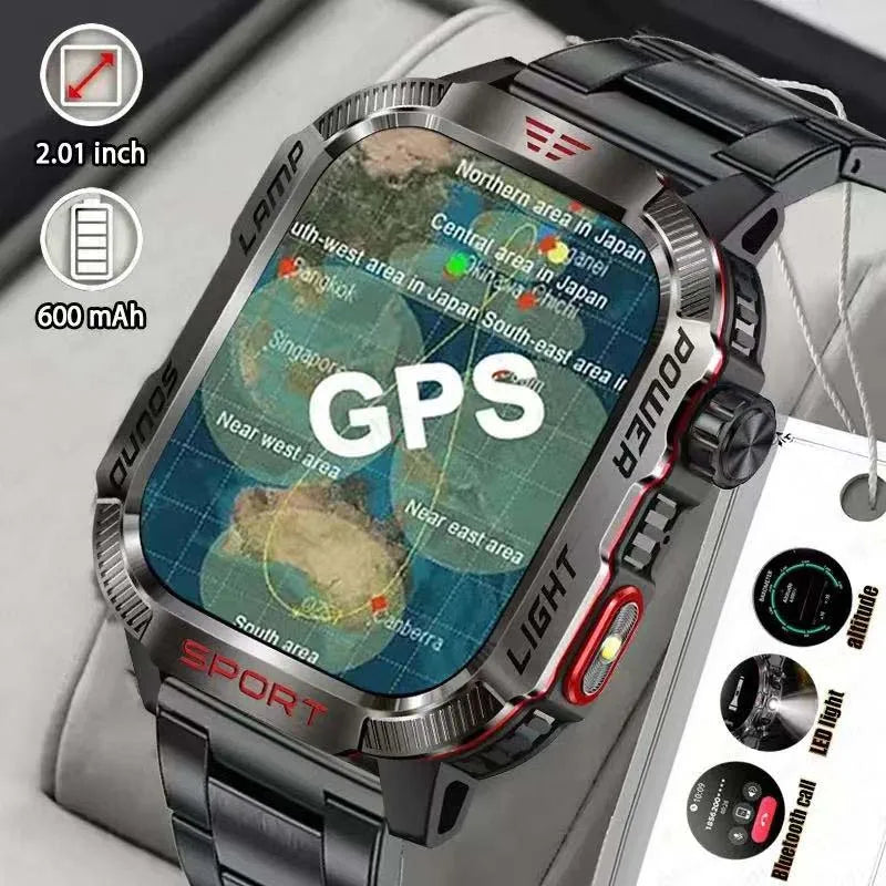 2024 New For Xiaomi Outdoor Military Smartwatch  GPS Track Bluetooth Call