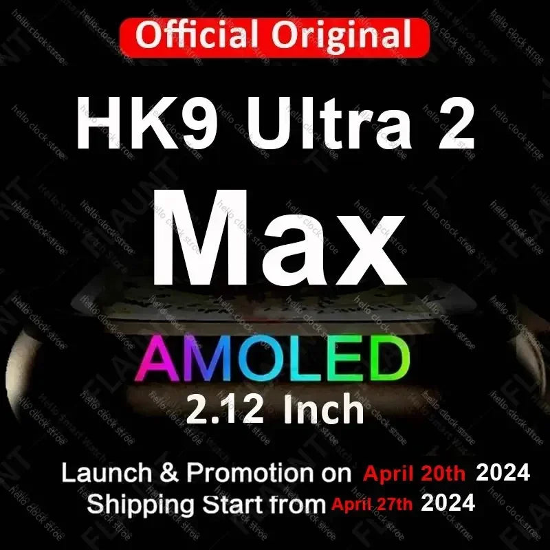 Smartwatch 2024 New HK9 Ultra 2 Max 49mm HD AMOLED 4G ROM